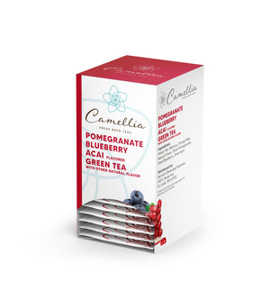 Camellia Pomegranate Berry Acai Flavored Green Hot Tea Packets
