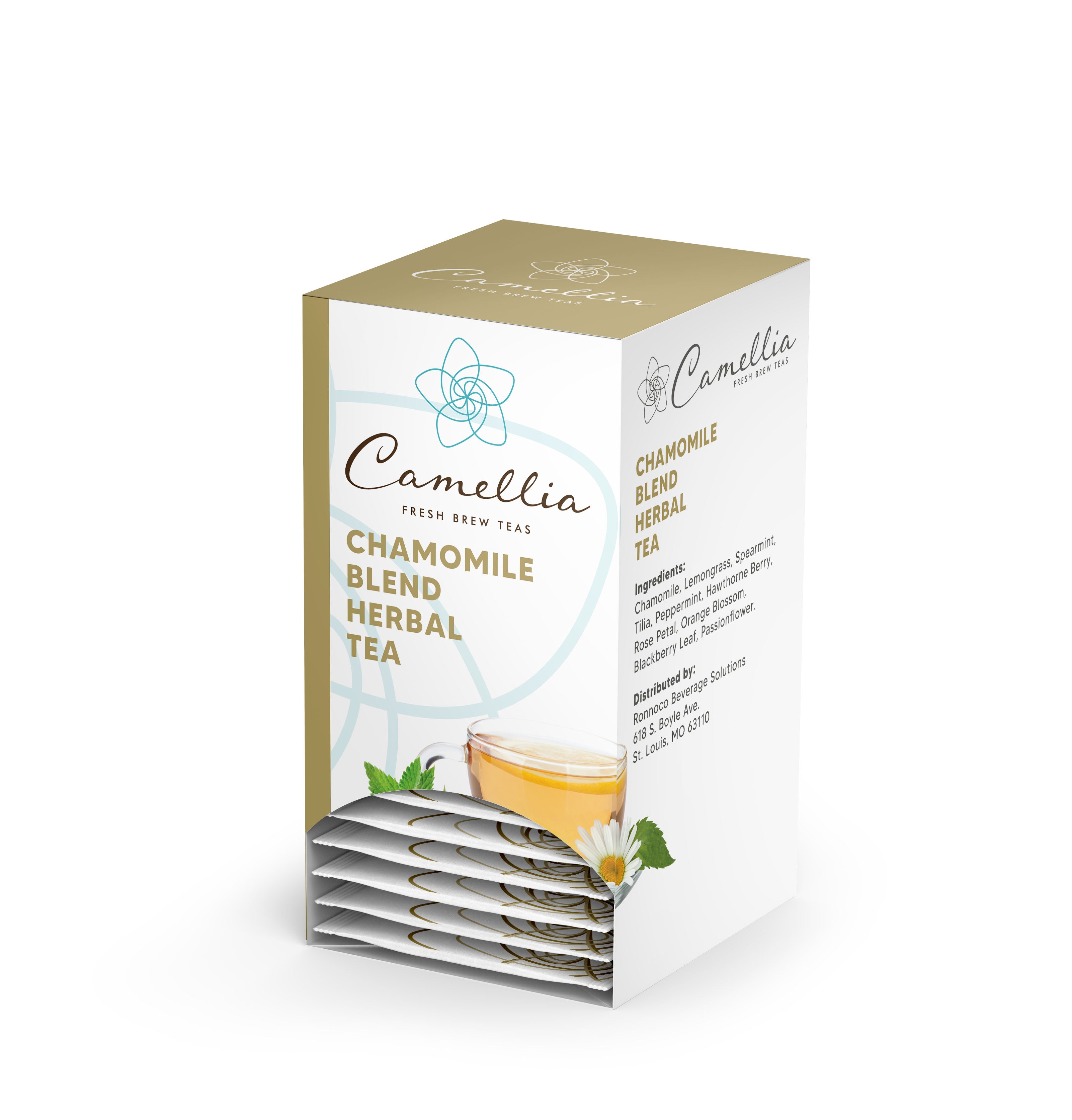 Camellia Chamomile Blend Herbal Hot Tea Packets – Ronnoco Coffee