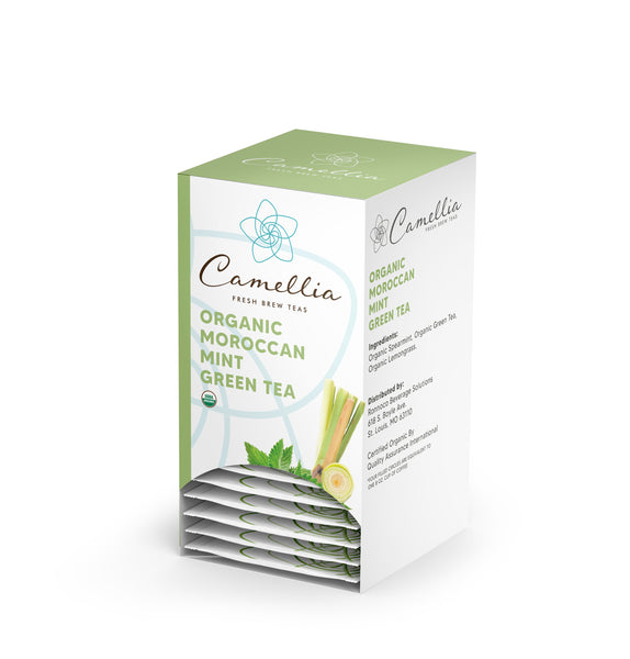 Camellia Organic Moroccan Mint Green Hot Tea Packets – Ronnoco Coffee